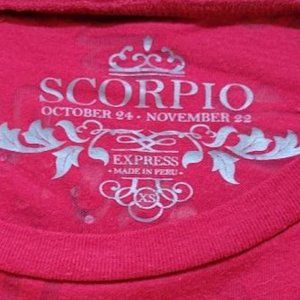 Express Scorpio Embellished Short Sleeve Tee